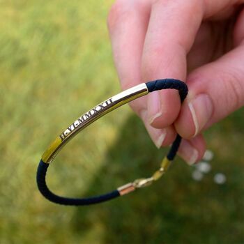 Personalised Midnight Blue And 9ct Gold Bracelet, 3 of 4