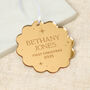 Personalised Metallic First Christmas Decoration, thumbnail 2 of 2