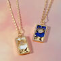 Pearl Or Lapis Sun Pendant On Gold Filled Chain, thumbnail 3 of 9