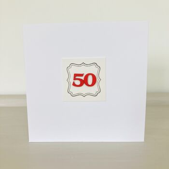 50th Handmade Card, 3 of 3