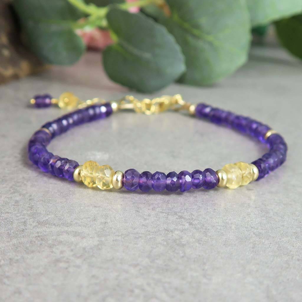 Amethyst and citrine bracelet Clearance
