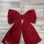 Personalised Luxury Velvet Christmas Door Bow, thumbnail 2 of 7