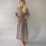 Ladies Peached Cotton Paisley Dressing Gown, thumbnail 1 of 4