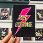 Stay Awesome Neon Card, thumbnail 1 of 4