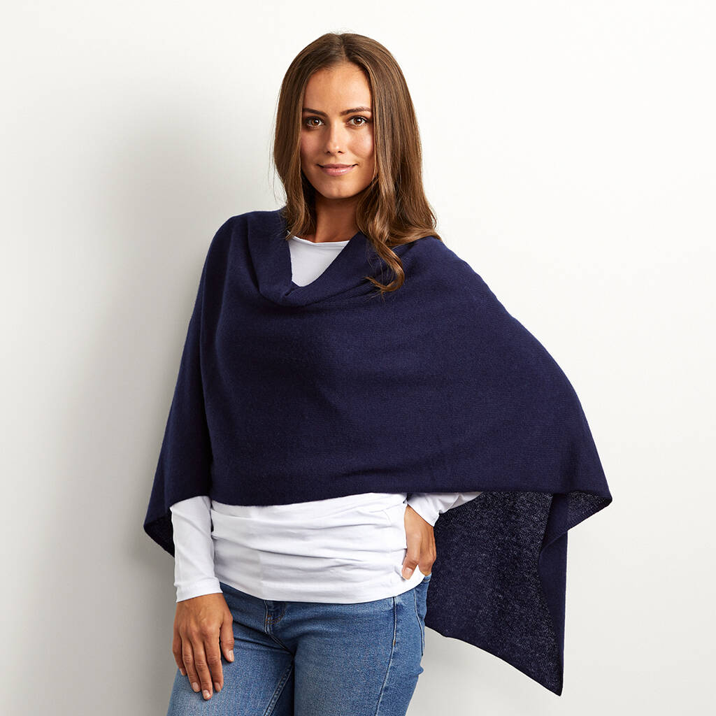 Lucy Four Way Cashmere Poncho By Cove | notonthehighstreet.com