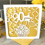 Personalised Cupcake 90th Birthday Card, thumbnail 2 of 4
