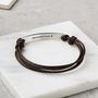 Personalised Sterling Silver And Leather Bracelet, thumbnail 5 of 6