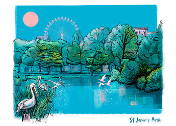 St James Park Blank Card London, 2 of 2