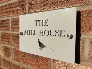Personalised Pheasant Design House Acrylic Number Sign, 3 of 5