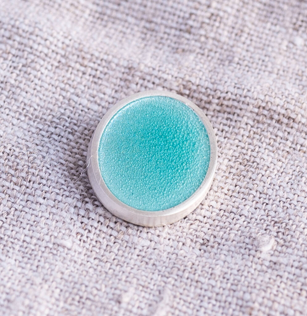 Heavyweight Silver And Enamel Initials Ring By Sally Clay