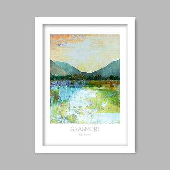 Grasmere Reflections Lake District Poster Print, 2 of 3