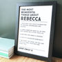 Personalised Wonderful Things About Print, thumbnail 1 of 4