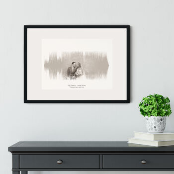 Personalised Wedding Photograph Sound Wave Print, 3 of 8