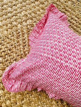 Handmade Indian Block Print Cushion, 3 of 4