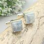 Moonstone Sterling Silver Cufflinks, thumbnail 4 of 5