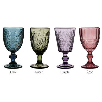Luxury Embossed Coloured Wine Goblet Collection, 2 of 8