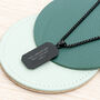 Personalised Men’s Contemporary Black Dog Tag Necklace, thumbnail 10 of 12