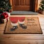 Santa Stop Here Coir Doormat, thumbnail 1 of 5