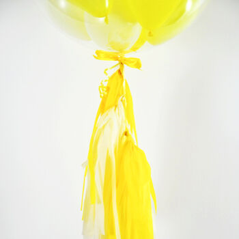 Personalised Yellow Clear Bubble Balloon, 2 of 4