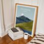 Mount Snowdon Snowdonia Landscape Art Print, thumbnail 2 of 3