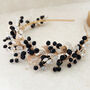 Black And Gold Crystal Headpiece, thumbnail 3 of 7