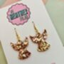 Christmas Angel Glitter Earrings / Festive Jewellery / Holiday Jewellery / Sparkly Jewellery, thumbnail 7 of 7