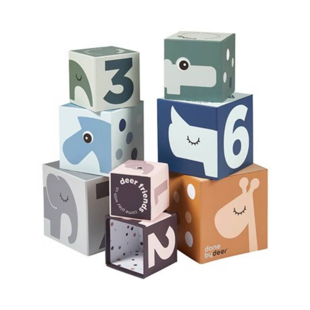Scandi Stacking Cubes With Numbers And Animals, 1 of 4