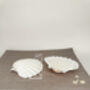 A Pair Of White Scallop Shell Candles, thumbnail 1 of 3