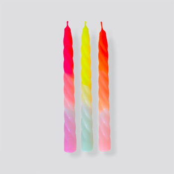 Dip Dye Twisted Dinner Candle, 2 of 4