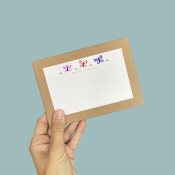 Personalised Butterfly Correspondence Cards / Notelets, 5 of 6