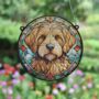 Goldendoodle Stained Glass Effect Suncatcher, thumbnail 3 of 3