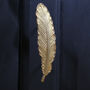 Vintage Style Gold Feather Drawer Handle, thumbnail 1 of 4
