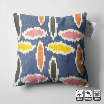 Handwoven Multicoloured Ikat Cushion Cover, 6 of 9