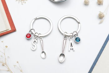 Big Spoon Little Spoon Matching Keyrings Couple Gift, 2 of 10