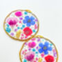 Statement Earrings With Colourful Flowers In Silver, thumbnail 6 of 12