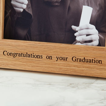 Personalised Oak Graduation Photo Frame, 5 of 9