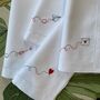 Embroidered Love Journey Napkin, thumbnail 4 of 4