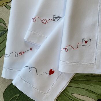 Embroidered Love Journey Napkin, 4 of 4