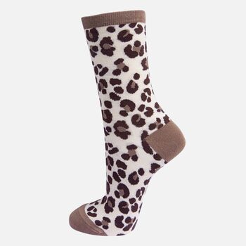 Leopard Print Bamboo Socks Women's Gift Box Multi, 2 of 4