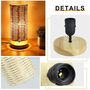 Round Handmade Rattan Bedside Table Lamp, thumbnail 3 of 9
