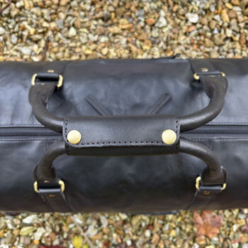 Large Genuine Leather Holdall, Travel Bag, 3 of 5