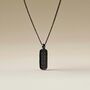 Black Personalised Tag Pendant Necklace, thumbnail 1 of 4