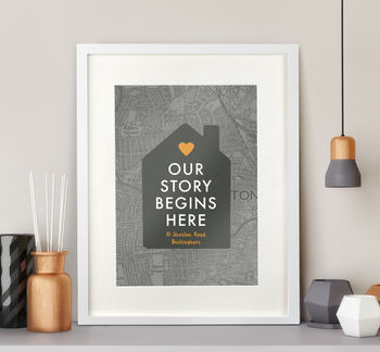 Home Sweet Home Personalised Map Print, 6 of 12