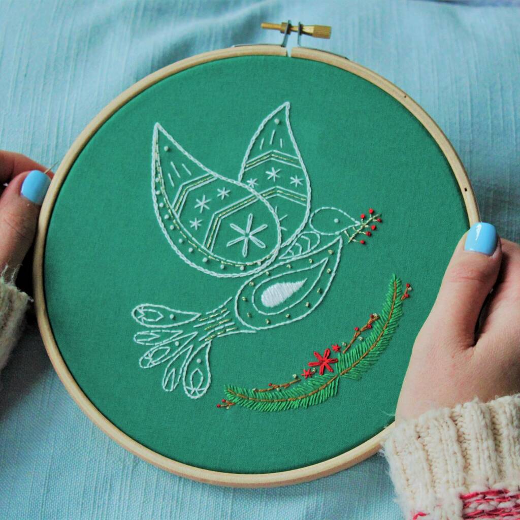 Christmas Dove Embroidery Kit, 1 of 5