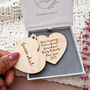 Personalised Pregnancy Announcement Heart Decoration, thumbnail 3 of 5