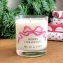 Christmas Ribbon Personalised Candle Gift, thumbnail 1 of 3