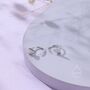 Sterling Silver Tiny Skinny Heart Huggie Hoop Earrings, thumbnail 4 of 12