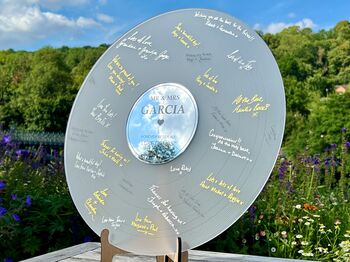 Personalised Vinyl Record Wedding Guest Book Alternative, 9 of 11