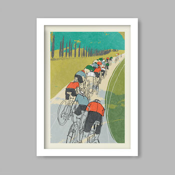 Following The Wheel Cycling Poster Print, 4 of 4