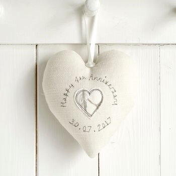 Personalised Emerald 55th Anniversary Hanging Heart Gift, 8 of 10